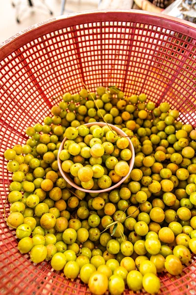 stock image Emblica fruit in the basket, Thailand.