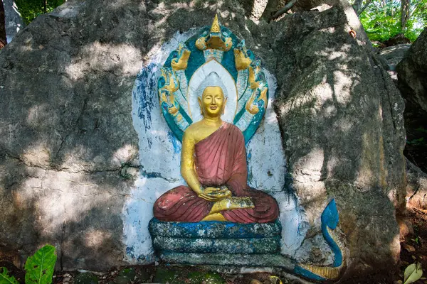 Phayao Thailand October 2019 Stone Carving Art Buddha Phrathat Chom — Stockfoto