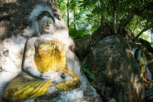 Phayao Thailand October 2019 Stone Carving Art Buddha Phrathat Chom — Stockfoto