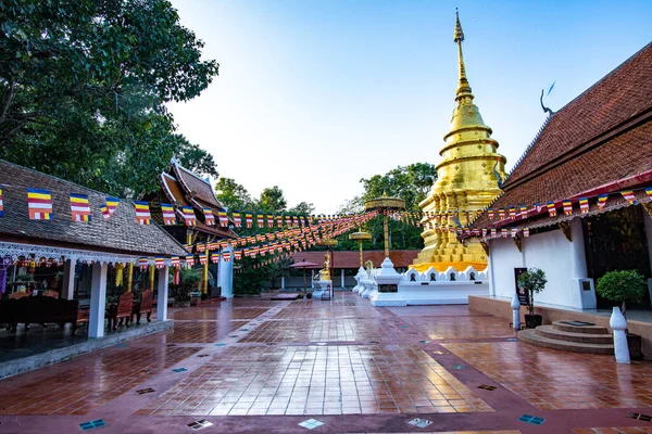 Krajobraz Phra Świątynia Chomthong Prowincja Phayao — Zdjęcie stockowe