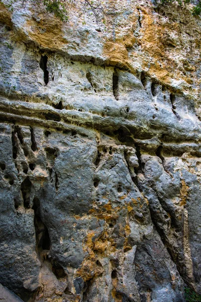 Antica Roccia Attrazione Turistica Della Pittura Rupestre Phratupha Provincia Lampang — Foto Stock