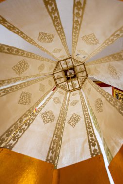 Lanna style lantern in Phra That Hariphunchai temple, Lamphun province.