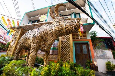 Small road in Phra That Hariphunchai temple, Lamphun province.