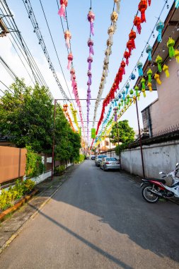 Small road in Phra That Hariphunchai temple, Lamphun province.