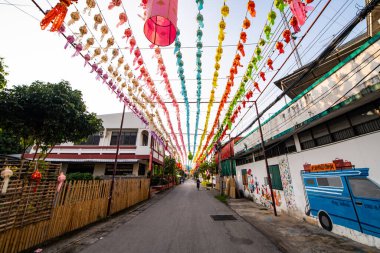 Small road in Phra That Hariphunchai temple, Lamphun province.