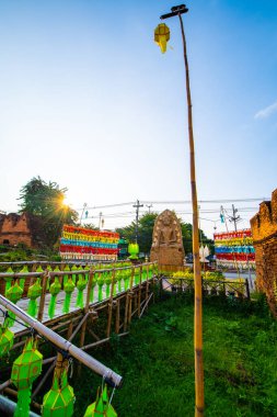 Small road in Phra That Hariphunchai temple, Lamphun province.