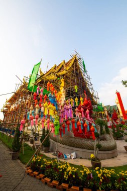 Mahawan Woramahawihan Temple under renovation, Lamphun province.