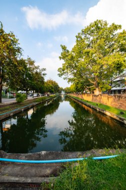 Small road in Phra That Hariphunchai temple, Lamphun province.