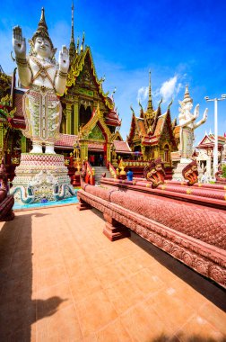 NAKHON SAWAN, THAILAND - January 25, 2020 : Landscape of Sriutumpron Temple at Nakhon Sawan Province, Thailand.