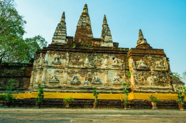 Ancient pagoda in Chet Yod temple, Chiang Mai province.