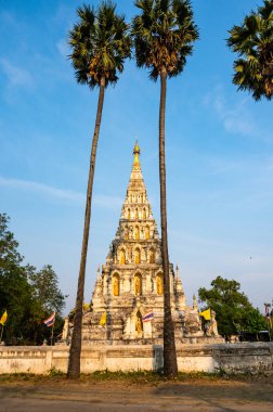 Chedi Liem temple or Wat Chedi Liem in Wiang Kum Kam archaeological site, Chiang Mai province.