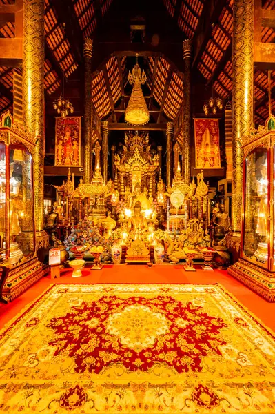 Buddha Statue Set Wat Dara Phirom Royal Temple Chiang Mai — Foto de Stock