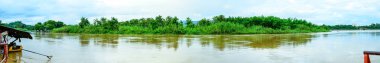 Panorama View of Mekong River in Chiang Saen District, Chiang Rai Province.