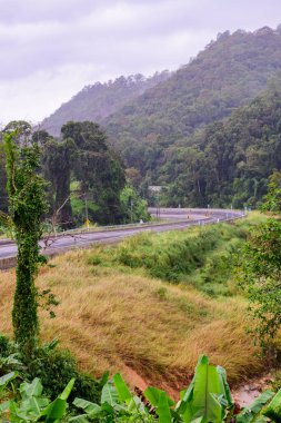 Highway in Rain at Chiangmai Province, Thailand.