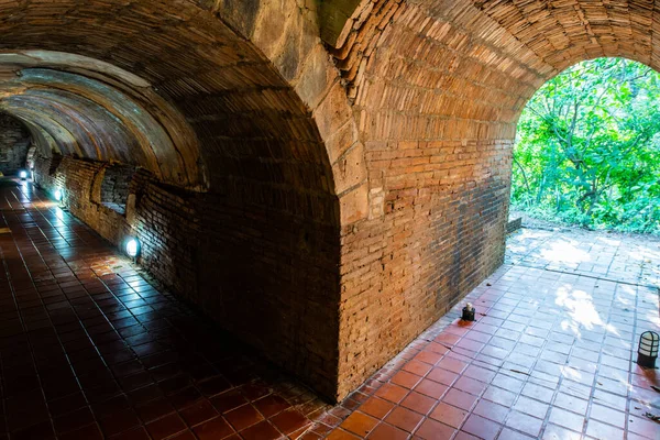Древний Туннель Храма Умонг Таиланд — стоковое фото
