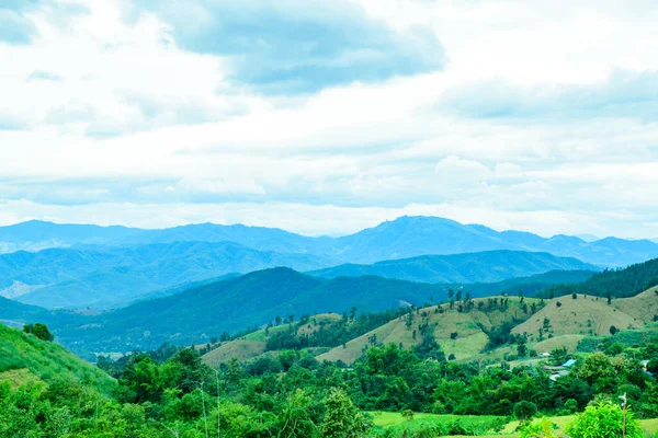 Stock image Mountain View at Baan Pa Bong Piang in Chiang Mai Province, Thailand.