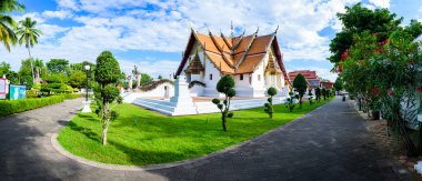 NAN, THAILAND - November 5, 2020 : Panorama View of Wat Phumin in Nan City, Thailand.