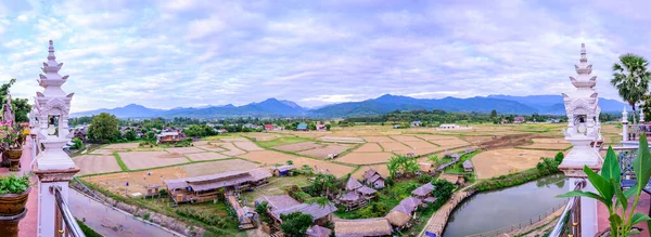 Nan Thailand November 2020 Panorama View Rice Field Phuket Temple — Stock Fotó