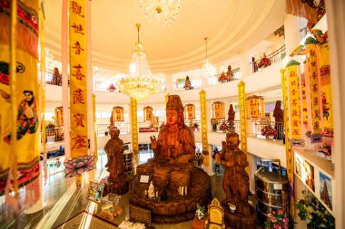 Guan Yin heykeli Hyuaplakang Tapınağı, Tayland 'da yapılmış..