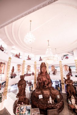 Guan Yin heykeli Hyuaplakang Tapınağı, Tayland 'da yapılmış..