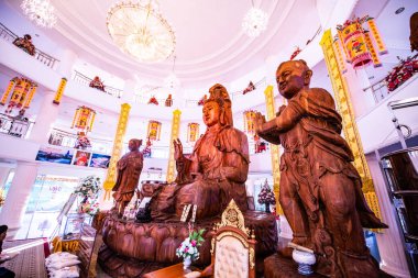 Guan Yin heykeli Hyuaplakang Tapınağı, Tayland 'da yapılmış..