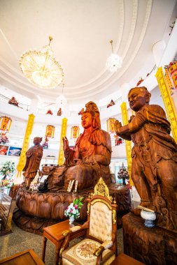 Guan Yin heykeli Hyuaplakang Tapınağı, Tayland 'da yapılmış..