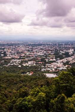 Top view of Chiangmai cityscape, Thailand.