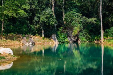Khun Num Morakod pool in Tham Luang Khun Nam Nang Non national park, Thailand.