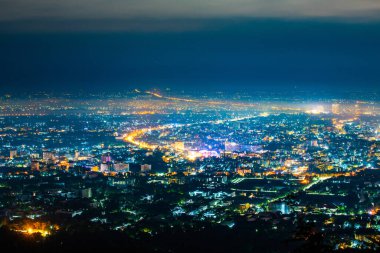 Chiangmai city in the night, Thailand.