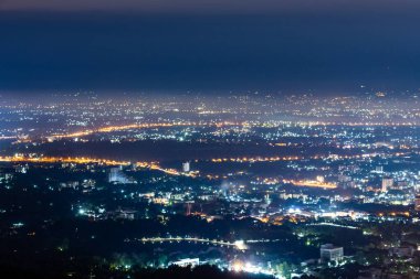 Chiangmai city in the night, Thailand.