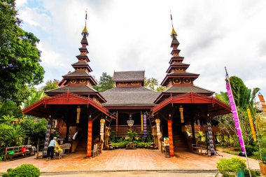 Chom Sawan temple in Phrae province, Thailand. clipart