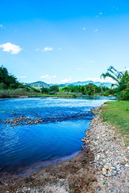 The river in Mueang Khong district, Thailand.