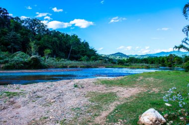 The river in Mueang Khong district, Thailand.