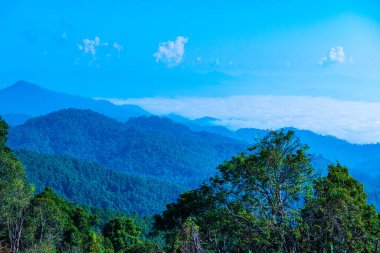 Mountain view at Doi Kiew Lom view point in Huai Nam Dang national park, Thailand.