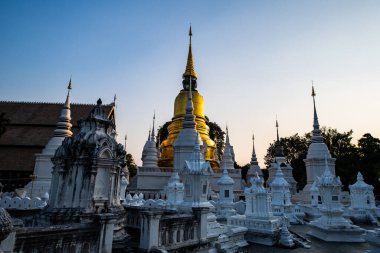 Suan Dok temple in the evenin, Thailand.