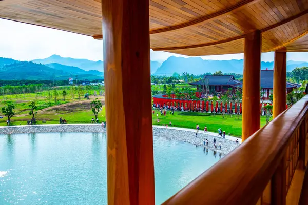 stock image The lake in Hinoki land, Thailand.