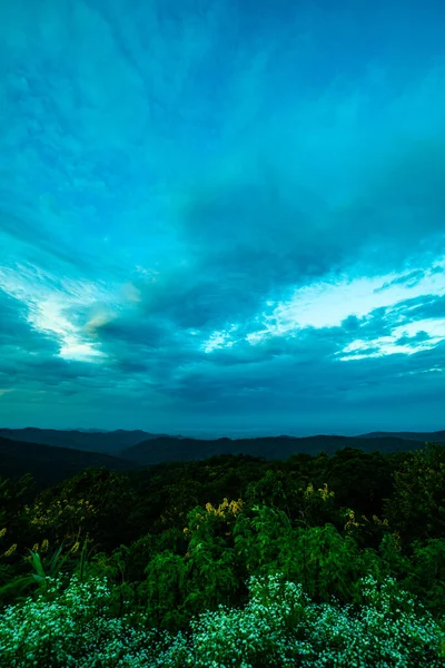 Widok Góry Punkcie Widokowym Kwan Phayao Tajlandia — Zdjęcie stockowe
