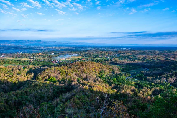 Top View Prathat Cho Hae Temple Native Village Phrae Province — 스톡 사진