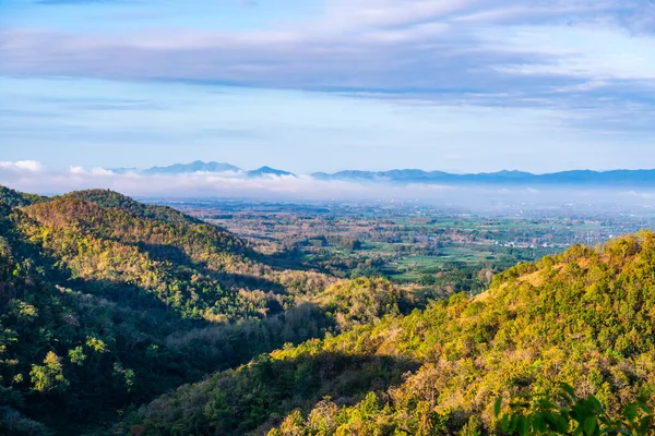 The country top view in Phrae province, Thailand.
