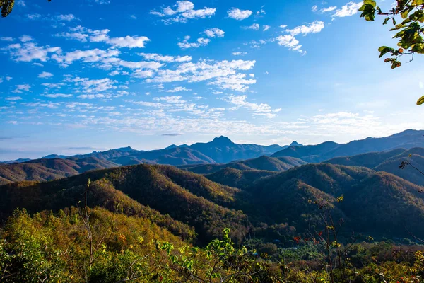 stock image Top view of the mountains in Phrae province, Thailand.