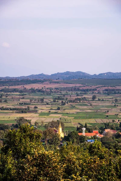 Vista País Distrito Wiang Papao Tailândia — Fotografia de Stock