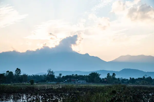 stock image Phayao countryside at evening, Thailand.