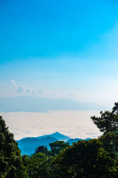 Vista Montanha Ponto Vista Doi Kiew Lom Parque Nacional Huai — Fotografia de Stock
