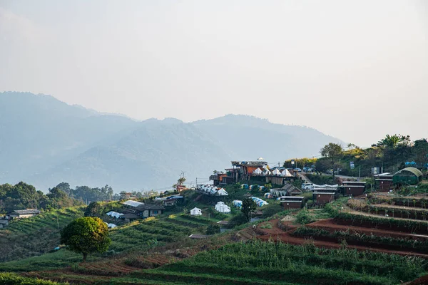 Creel Yard Camping Mountain View Mon Cham Chiangmai Province — 图库照片