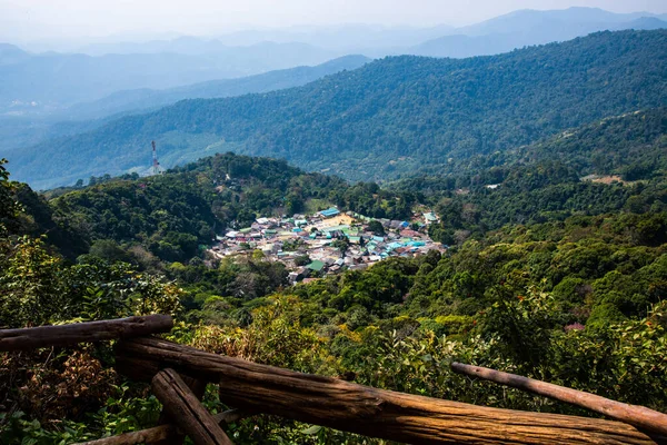 Mountain View Doi Pui Mong Hill Tribe Village Thailand — Fotografia de Stock