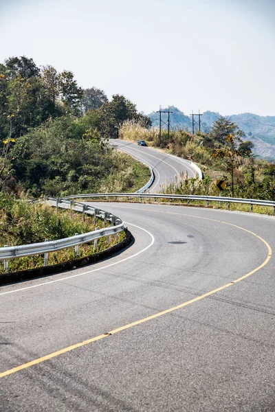 stock image Road on mountain in boklua district, Thailand.