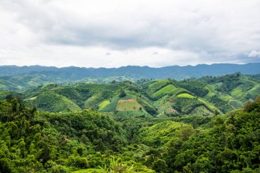 Tayland 'ın Phayao eyaletindeki dağ manzarası.