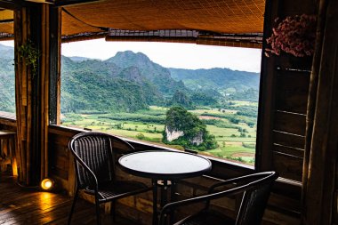 Phayao, Tayland 'daki Phu Langka bakış açısı.