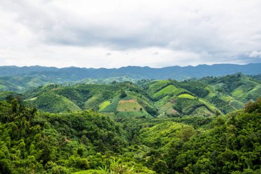 Tayland 'ın Phayao eyaletindeki dağ manzarası.