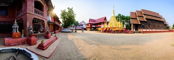 Chiang Mai Thailand February 2021 Panorama View Wat Phan Tao — Fotografie, imagine de stoc